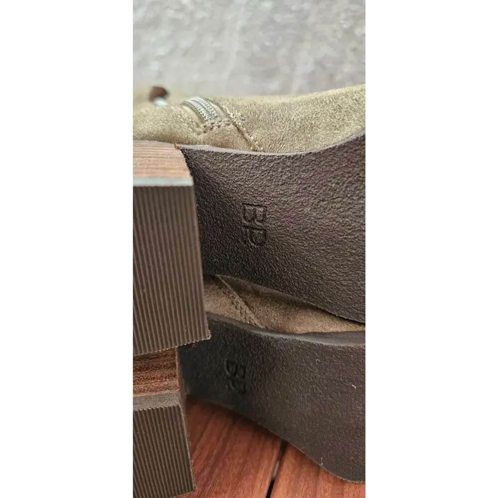 BP. Women Luke Over the Knee Boots Heeled Size‎ 6M Brown Fabric Upper Side Zip
